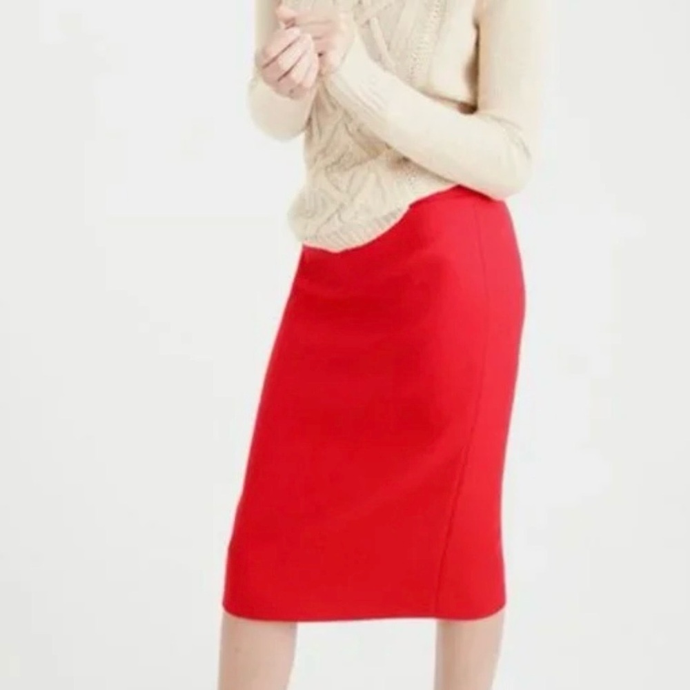J. Crew Pink Peach No. 2 Pencil Skirt 100% Wool Size 6 Fully Lined